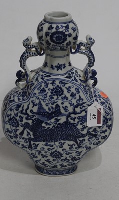 Lot 45 - A Chinese export double gourd moon vase,...