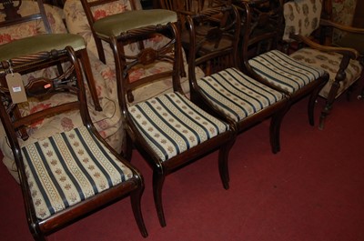 Lot 1401 - A set of four 19th century rosewood and brass...