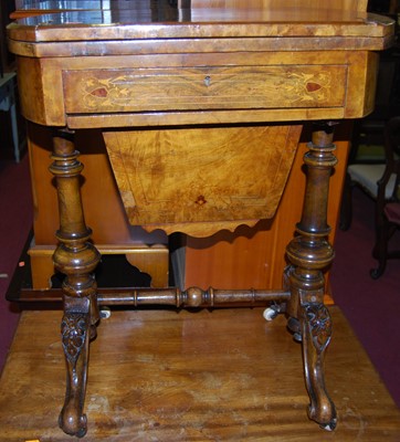 Lot 1420 - A mid-Victorian figured walnut, crossbanded...