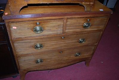 Lot 1457 - A 19th century mahogany chest of two short...