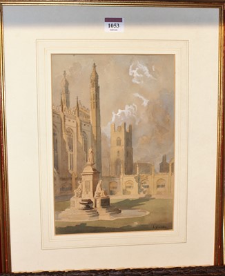 Lot 1053 - A. Slocombe - Cathedral Square, watercolour,...