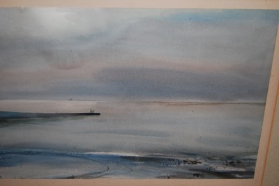 Lot 1034 - Leslie Worth (1923-2009) - Coastal scene,...