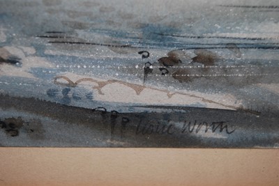 Lot 1034 - Leslie Worth (1923-2009) - Coastal scene,...