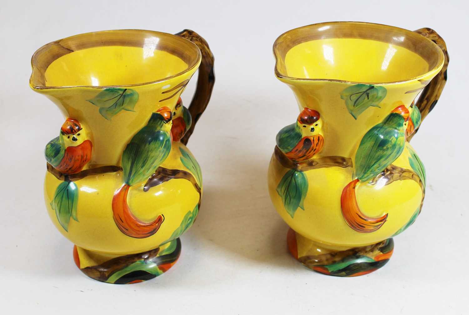 Lot 172 - A pair of Art Deco Wade Heath yellow glazed...