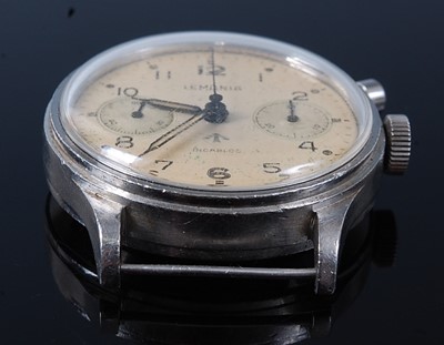 Lot 103 - A Gentleman's Lemania Military Issue steel...