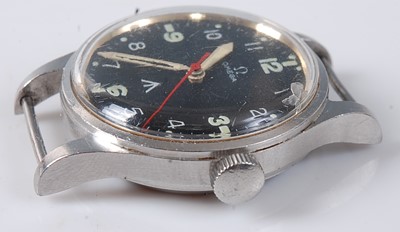 Lot 104 - A Gentleman's Omega Military Issue steel cased...