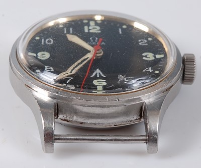 Lot 104 - A Gentleman's Omega Military Issue steel cased...