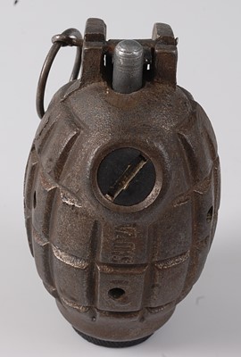 Lot 199 - An inert WW II Mills No.36 Mk I hand grenade,...