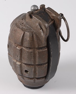 Lot 199 - An inert WW II Mills No.36 Mk I hand grenade,...