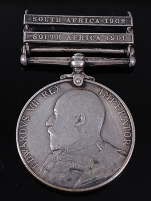 Lot 1 - A King's South Africa medal (1901-1902) with...