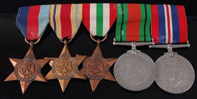 Lot 7 - A WW II group of five medals to include...