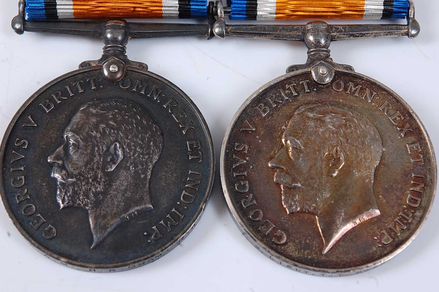 Lot 17 - Two WW I British War medals, naming 2. LIEUT....