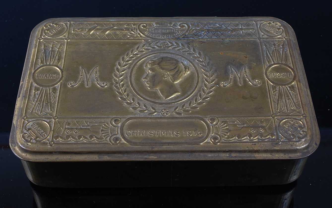 Lot 25 - A WW I Princess Mary Christmas gift tin with...
