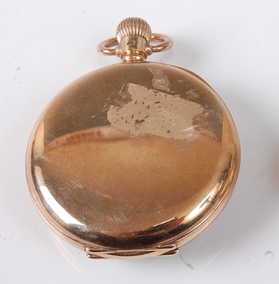 Lot 2296 - A gents 9ct gold cased open faced pocket watch,...