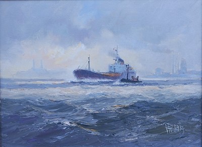 Lot 230 - Vic Ellis (1921-1984) - Tanker and trawler by...