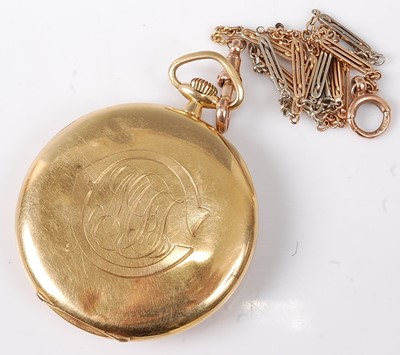 Lot 2299 - J W Benson of London - an 18ct gold cased...