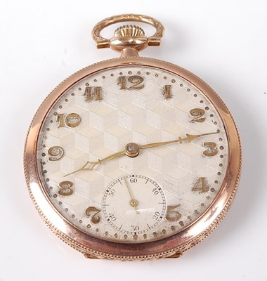 Lot 2301 - A gents 9ct gold cased pocket watch, having an...