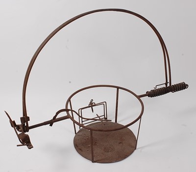 Lot 399 - * A large 19th century iron 'Grell' live catch...