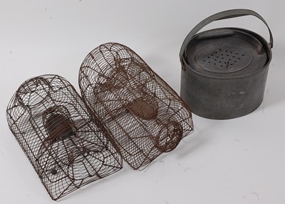 Lot 406 - * A matched pair of Henri Marty wirework cage...