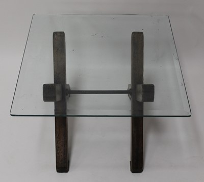 Lot 269 - * A modern coffee table, the square bevelled...