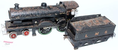 Lot 269 - A 4-4-0 clockwork loco and tender, possibly...