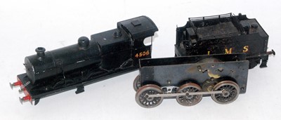 Lot 274 - 0-6-0 loco and tender in pieces, with motor...