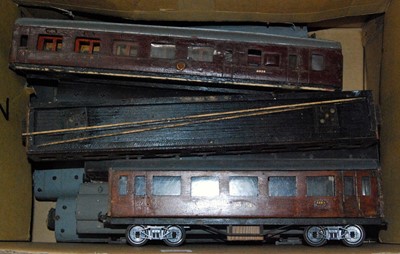 Lot 279 - 11 wooden bodied bogie coaches all in need of...