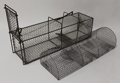 Lot 408 - * A blacksmith-made wirework Coypu cage,...