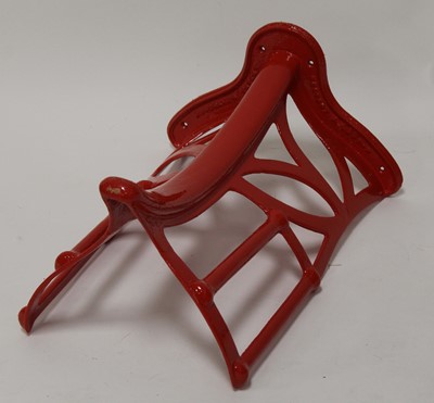 Lot 413 - * A 19th century and later red painted iron...