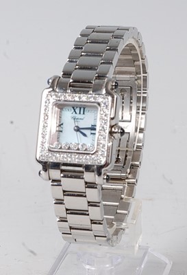 Lot 2311 - A lady's Chopard Happy Sport stainless steel...