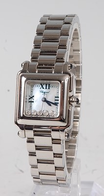 Lot 2312 - A lady's Chopard Happy Sport stainless steel...