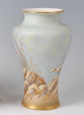 Lot 2040 - A Royal Worcester porcelain Sabrina ware vase,...