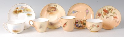 Lot 2049 - A Royal Worcester porcelain cabinet cup and...