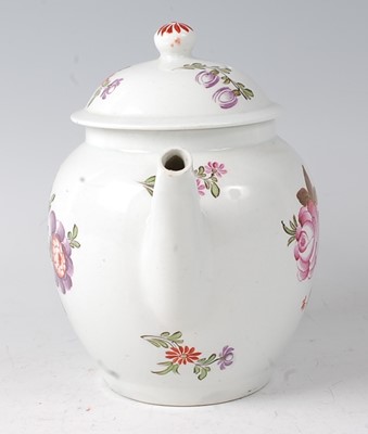 Lot 2057 - A Lowestoft porcelain teapot and cover, circa...