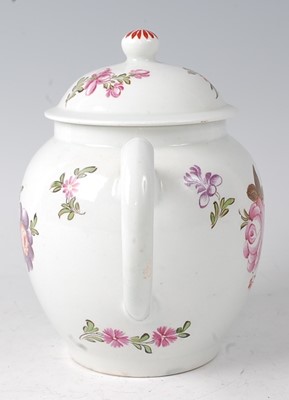 Lot 2057 - A Lowestoft porcelain teapot and cover, circa...