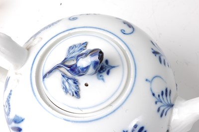 Lot 2066 - A late 19th century Meissen porcelain teapot...