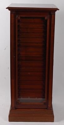 Lot 757 - A Victorian style mahogany collectors cabinet...