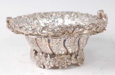 Lot 2133 - A George II silver sweetmeat basket, of shaped...