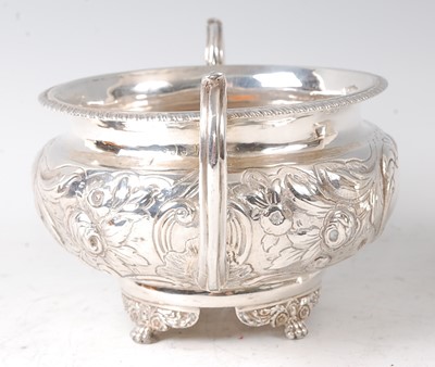 Lot 2131 - A George III silver twin handled sugar bowl,...
