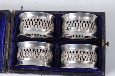 Lot 2141 - A cased set of six late Victorian silver and...