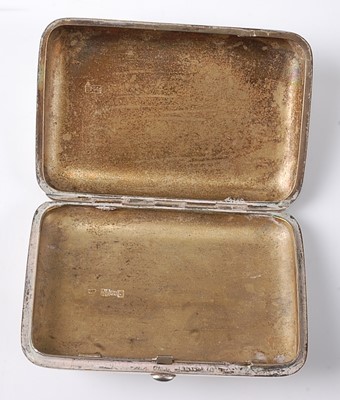 Lot 2148 - A Russian silver cigarette case, the hinged...