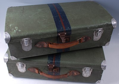 Lot 172 - A pair of post WW II painted aluminium cases...