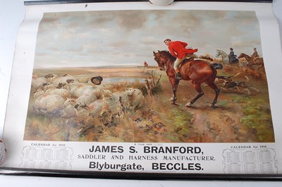 Lot 497 - A 1910 advertising calendar for James S....