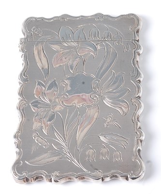 Lot 2146 - A Victorian silver calling card case by...