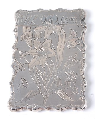 Lot 2146 - A Victorian silver calling card case by...