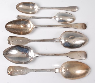 Lot 2164 - A George III silver tablespoon, in the Fiddle...