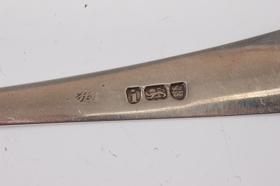 Lot 2190 - A George III silver stuffing spoon, in the Old...