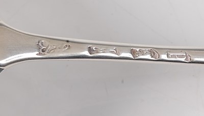 Lot 2193 - A George III silver sifting spoon, in the Old...