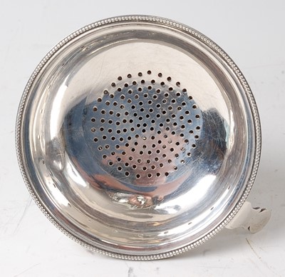 Lot 2170 - A George III silver wine funnel, the beaded...