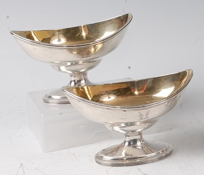 Lot 2174 - A pair of George III silver crested boat...